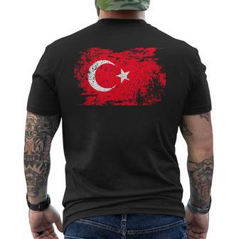 Vintage Pride Turkish Flag Turkey Men's T-shirt Back Print - Monsterry UK