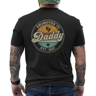 Vintage Promoted To Daddy 2022 For New Daddy First Time Mens Back Print T-shirt | Mazezy