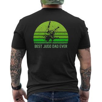 Vintage Retro Best Judo Dad Ever Dadfather's Day Mens Back Print T-shirt | Mazezy