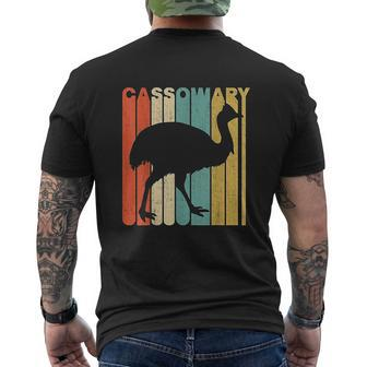 Vintage Retro Cassowary Silhouette Mens Back Print T-shirt - Seseable