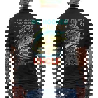 Vintage Retro We Hooked The Best Uncle Father's Day Fisher Men's T-shirt Back Print - Thegiftio