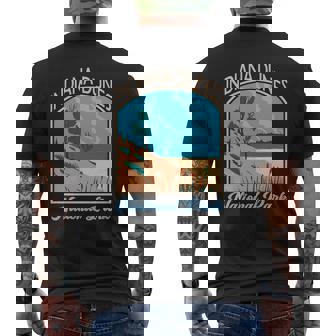 Vintage Retro Indiana Dunes National Park Travel Adventure Mens Back Print T-shirt - Thegiftio