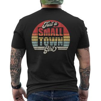 Vintage Retro-Just A Small-Town Girl Men's T-shirt Back Print - Monsterry CA