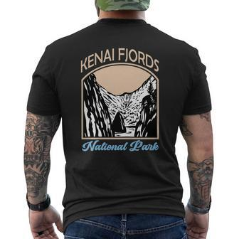 Vintage Retro Kenai Fjords 2 National Park Travel Adventure Mens Back Print T-shirt - Thegiftio UK
