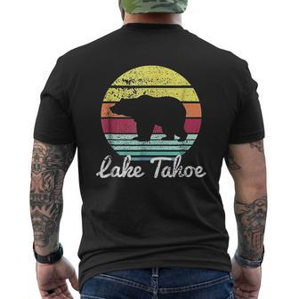 Vintage Retro Lake Tahoe California Usa Bear Mens Back Print T-shirt - Seseable