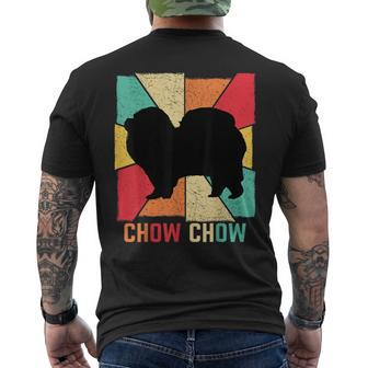 Vintage Retro Love Best Chow Dog Owner Men's T-shirt Back Print - Monsterry AU