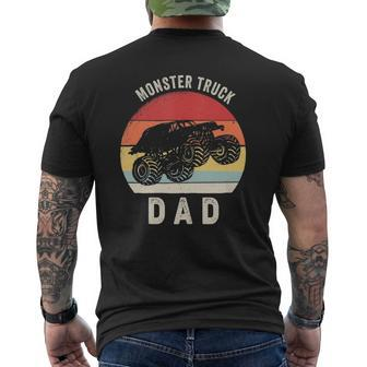 Vintage Retro Monster Truck Dad Mens Back Print T-shirt | Mazezy