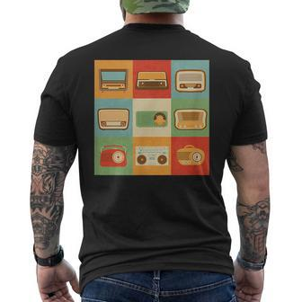 Vintage Retro Music Radio T-Shirt mit Rückendruck - Seseable
