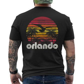 Vintage Retro Orlando Fl Florida 70'S 80'S Style Men's T-shirt Back Print - Monsterry AU