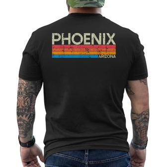 Vintage Retro Phoenix Arizona Distressed Men's T-shirt Back Print - Monsterry CA