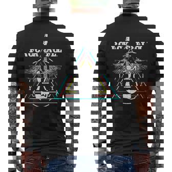 Vintage Retro Rock And Roll Guitar Camiseta Hombre Estampado Espalda - Regaloses