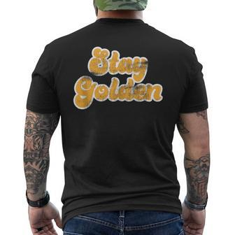 Vintage Retro Stay Golden 80'S 90'S Style Friends Icons Men's T-shirt Back Print - Monsterry CA