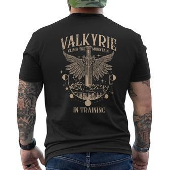 Vintage Retro Valkyrie Climb The-M0untain In Training Men's T-shirt Back Print - Seseable