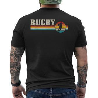 Vintage Rugby Player Sports Retro Boys Soccer Men's T-shirt Back Print - Seseable