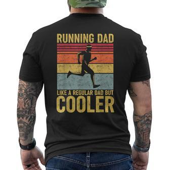 Vintage Running Dad Marathon Runner Father's Day Men's T-shirt Back Print - Seseable