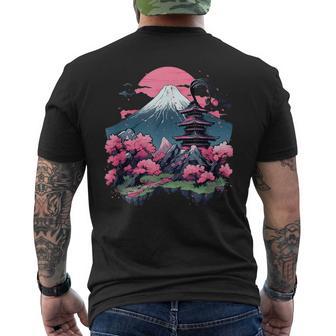 Vintage Sakura Garden Cherry Blossom Japanese T-Shirt mit Rückendruck - Geschenkecke