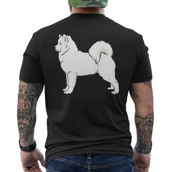 Vintage Graphic Samoyed Dog Art Mens Back Print T-shirt - Seseable