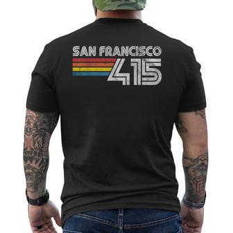 Vintage San Francisco Proud 415 California State Men's T-shirt Back Print - Monsterry UK