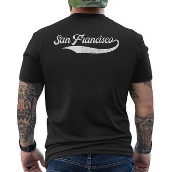 Vintage San Francisco Script Retro Sf Apparel Men's T-shirt Back Print - Monsterry DE