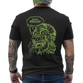 Vintage Scary Movie Graphic Horror Zombie Movie Men's T-shirt Back Print - Monsterry