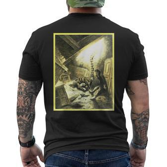 Vintage Sci Fi Aliens War Of Worlds Space Radio Show 1906 Men's T-shirt Back Print - Thegiftio UK