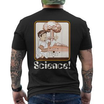 Vintage Science Atomic Bomb Retro Nerd Geek Men's T-shirt Back Print - Monsterry