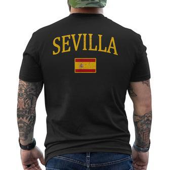Vintage Seville Sevilla Spain Souvenir Men's T-shirt Back Print - Monsterry CA