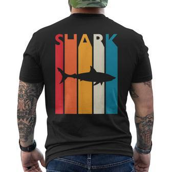 Vintage Shark Retro For Animal Lover Shark Men's T-shirt Back Print - Monsterry