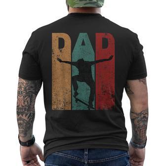 Vintage Skateboard Dad Daddy Silhouette Father's Day Men's T-shirt Back Print - Monsterry DE