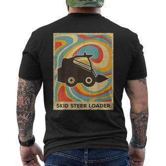 Vintage Skid Sr Loader Retro Poster Men's T-shirt Back Print - Monsterry UK