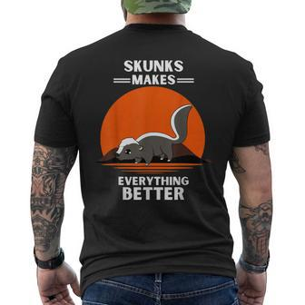 Vintage Skunks Makes Everything Better Retro Skunks Lover Men's T-shirt Back Print - Monsterry UK
