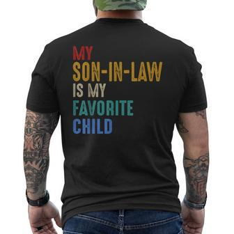 Vintage My Son-In-Law Is My Favorite Child Men's T-shirt Back Print - Thegiftio UK