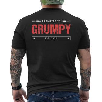 Vintage Soon To Be Grumpy Est 2024 Zum Neuen Papa Befördert T-Shirt mit Rückendruck - Geschenkecke