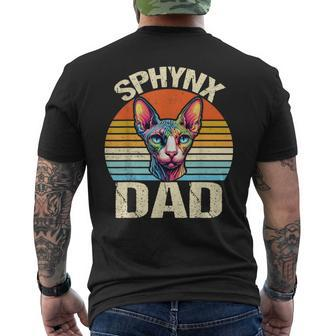 Vintage Sphynx Cat Dad Sphynx Cat Lovers Daddy Father's Day Men's T-shirt Back Print - Thegiftio UK