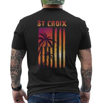 Vintage St Croix Us Virgin Islands Patriotic Flag Mens Back Print T-shirt - Thegiftio UK