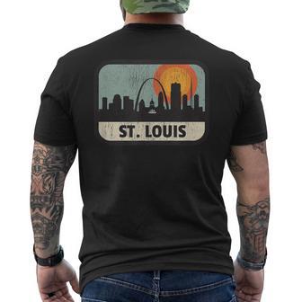 Vintage St Louis Missouri Downtown Skyline Retro 70S Men's T-shirt Back Print - Monsterry DE