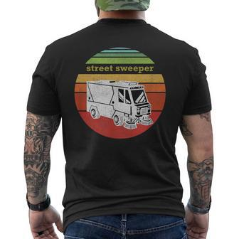 Vintage Street Sweeper Occupation Retro Graphic Men's T-shirt Back Print - Monsterry CA