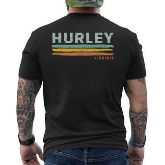 Vintage Stripes Hurley Va Men's T-shirt Back Print - Monsterry DE