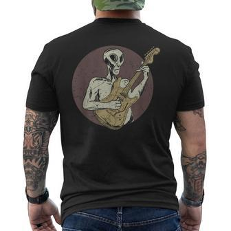 Vintage Style Alien Guitar Men's T-shirt Back Print - Monsterry UK