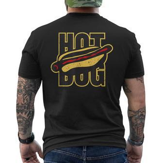 Vintage Style Hot Dog Men's T-shirt Back Print - Monsterry AU