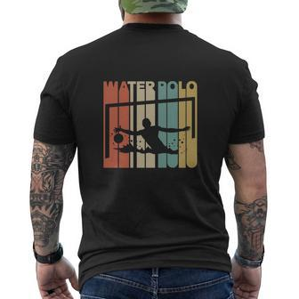 Vintage Style Water Polo Silhouette Mens Back Print T-shirt - Seseable