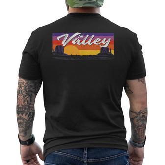 Vintage Sunset Phoenix Arizona Classic Arizona Men's T-shirt Back Print - Monsterry