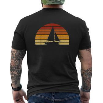 Vintage Sunset Sailing Sail Mens Back Print T-shirt - Thegiftio UK