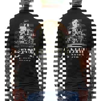 Vintage Sunset Sedona Arizona Men's T-shirt Back Print - Monsterry