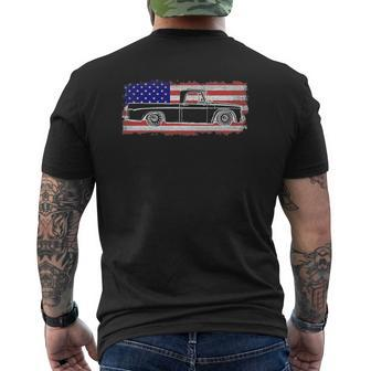 Vintage Sweptline Truck Usa Flag Slammed Bagged Mens Back Print T-shirt - Thegiftio UK