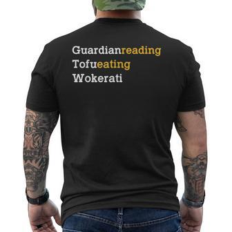 Vintage T Guardian Reading Tofu Eating Wokerati Men's T-shirt Back Print - Thegiftio UK