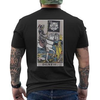 Vintage Tarot Card 13 Death Men's T-shirt Back Print - Monsterry UK