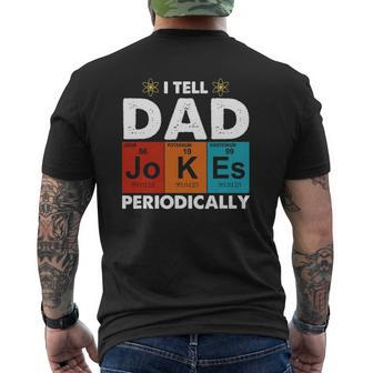 Vintage I Tell Dad Jokes Periodically Mens Back Print T-shirt | Mazezy
