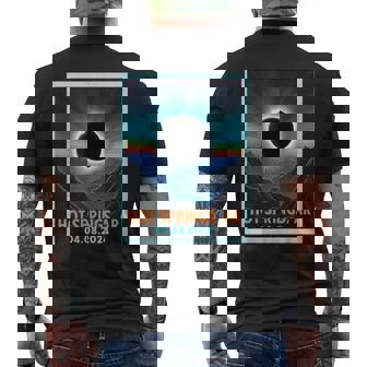 Vintage Total Solar Eclipse 2024 Hot Springs Arkansas Men's T-shirt Back Print | Mazezy