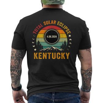 Vintage Total Solar Eclipse 2024 Totality 040824 Kentucky Men's T-shirt Back Print - Seseable
